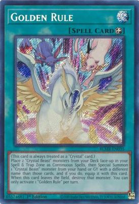 SH Golden Rule - BLMR-EN035 - Secret Rare 1st Edition Monstrous Revenge 1st Edition Singles