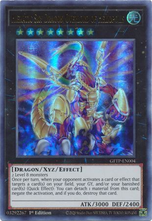 SH Hieratic Sky Dragon Overlord of Heliopolis - GFTP-EN004 - Ultra Rare 1st Edition Ghosts From The Past 1st Edition Singles