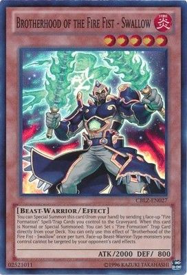 Brotherhood of the Fire Fist - Swallow - CBLZ-EN027 - Super Rare Unlimited Cosmo Blazer Unlimited Singles