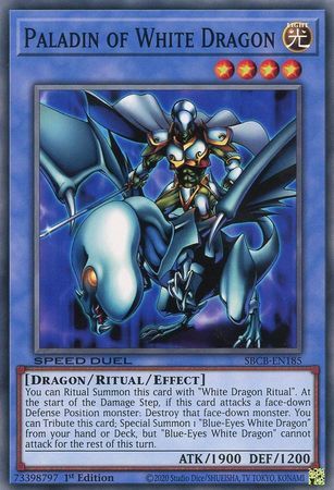 Paladin of White Dragon - SBCB-EN185 - Common 1st Edition Speed Duel Battle City Box 1st Edition Singles