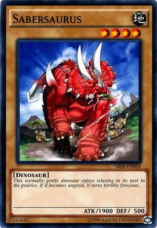 Sabersaurus - SR04-EN004 - Common Unlimited Structure Deck: Dinosmasher&#39;s Fury Unlimited Singles