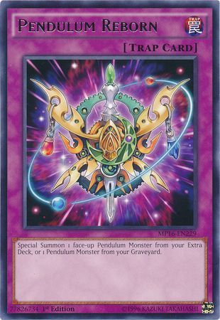Pendulum Reborn - MP16-EN229 - Rare 1st Edition Yu-Gi-Oh! 2016 Mega-Tins 1st Edition Singles