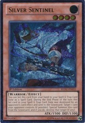 SH Ultimate Rare - Silver Sentinel - REDU-EN033 1st Edition Return of the Duelist 1st Edition Singles