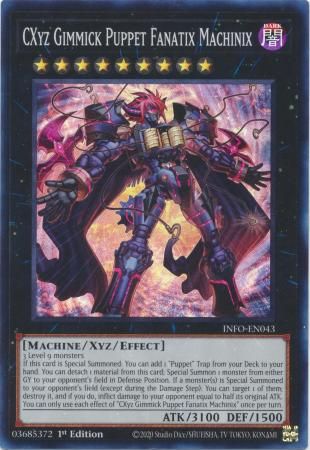 SH CXyz Gimmick Puppet Fanatix Machinix - INFO-EN043 - Super Rare 1st Edition The Infinite Forbidden 1st Edition Singles