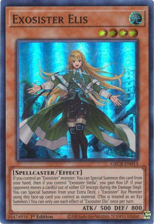 SH Exosister Elis - GRCR-EN013 - Super Rare 1st Edition The Grand Creators 1st Edition Singles