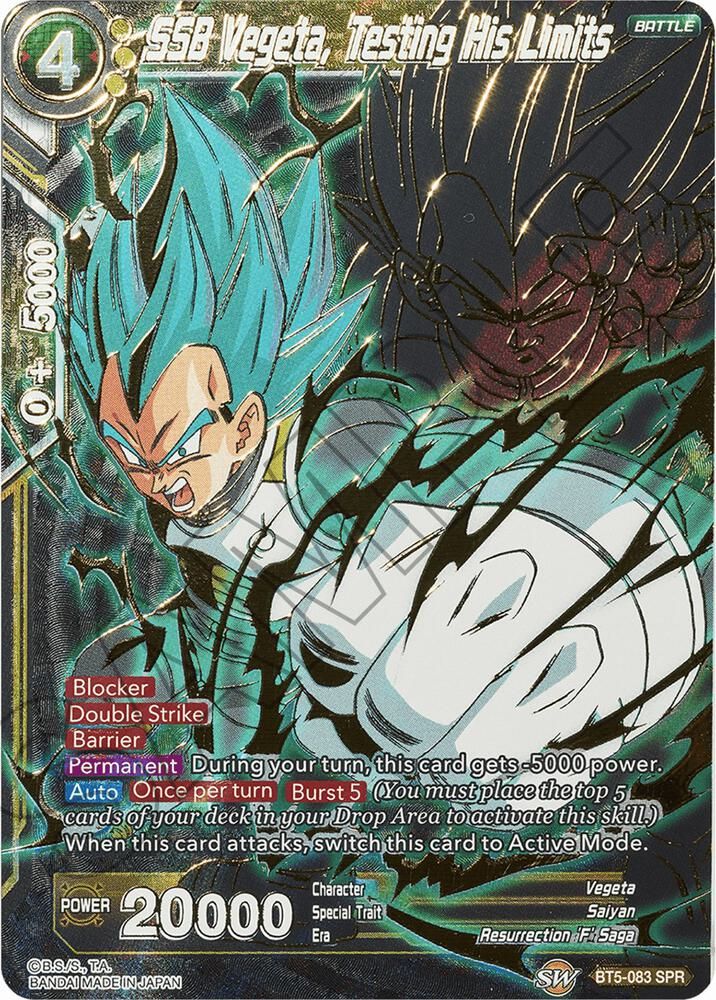 SH SSB Vegeta, Testing His Limits (SPR) - Miraculous Revival (DBS-B05) Miraculous Revival