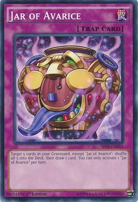 Jar of Avarice - SR03-EN033 - Common 1st Edition Structure Deck: Machine Reactor 1st Edition Singles