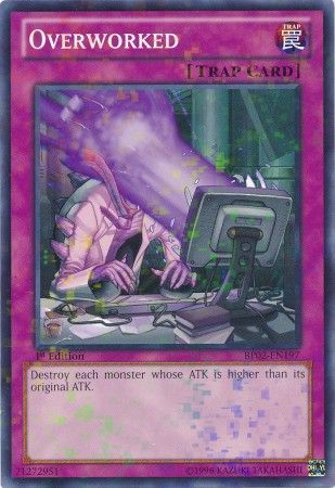 Overworked - BP02-EN197 - Mosaic Rare 1st Edition Battle Pack 2: War of the Giants Mosaic Rare 1st Edition Singles