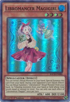 Libromancer Magigirl - BACH-EN086 - Super Rare 1st Edition Battle of Chaos 1st Edition Singles (Espanol)