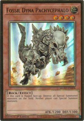 Fossil Dyna Pachycephalo - MGED-EN008 - Premium Gold Rare 1st Edition Maximum Gold El Dorado 1st Edition Singles