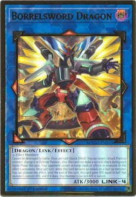 SH Borrelsword Dragon (Alternate Art) - MAGO-EN039 - Premium Gold Rare 1st Edition Maximum Gold 1st Edition Singles