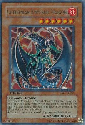 SH Chthonian Emperor Dragon - TAEV-EN019 - Ultra Rare 1st Edition Tactical Evolution [TAEV] 1st Edition Singles