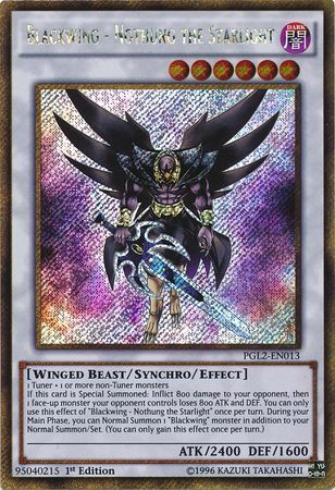 SH Blackwing - Nothung the Starlight - PGL2-EN013 - Gold Secret Rare 1st Edition Premium Gold: Return of the Bling 1st Edition Singles