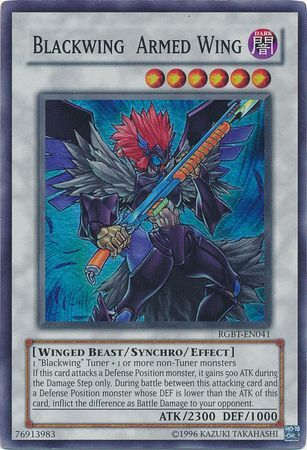 Blackwing Armed Wing - RGBT-EN041 - Super Rare Unlimited Raging Battles [RGBT] Unlimited Singles