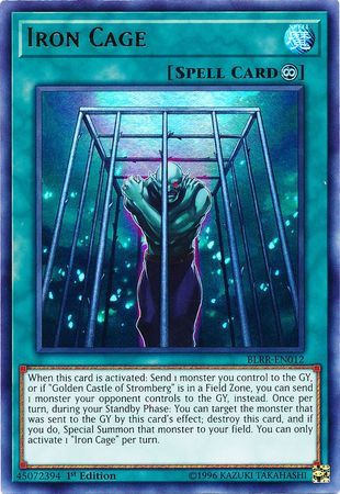 Iron Cage - BLRR-EN012 - Ultra Rare 1st Edition Battles of Legend: Relentless Revenge Singles