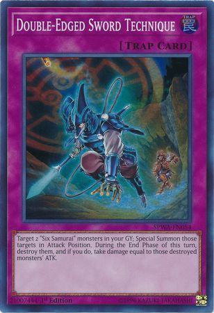 Double-Edged Sword Technique - SPWA-EN054 - Super Rare 1st Edition Spirit Warriors Singles