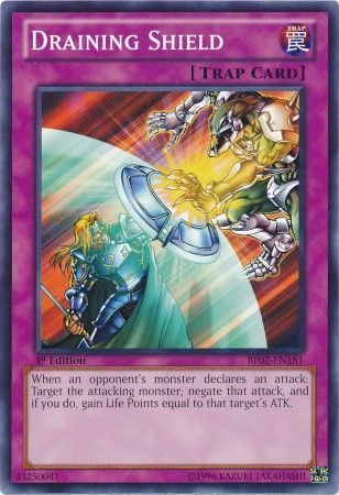 Draining Shield - BP02-EN181 - Common 1st Edition Battle Pack 2: War of the Giants 1st Edition Singles