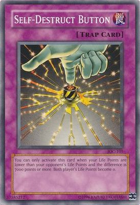 Self-Destruct Button - IOC-105 - Common Unlimited Invasion of Chaos [IOC] Unlimited Singles