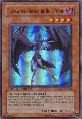 SH Blackwing - Shura the Blue Flame - RGBT-ENPP2 - Super Rare Yu-Gi-Oh! Promo Cards