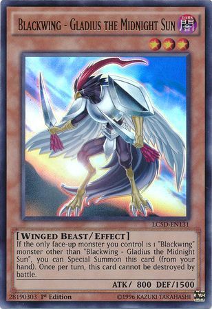SH Blackwing - Gladius the Midnight Sun - LC5D-EN131 - Ultra Rare 1st Edition Legendary Collection 5D&#39;s LC5D Singles