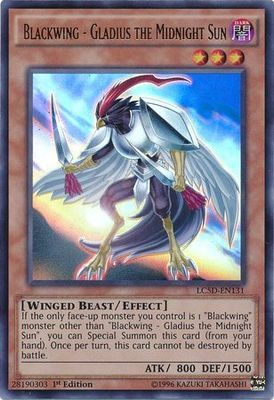 SH Blackwing - Gladius the Midnight Sun - LC5D-EN131 - Ultra Rare 1st Edition Legendary Collection 5D&#39;s LC5D Singles