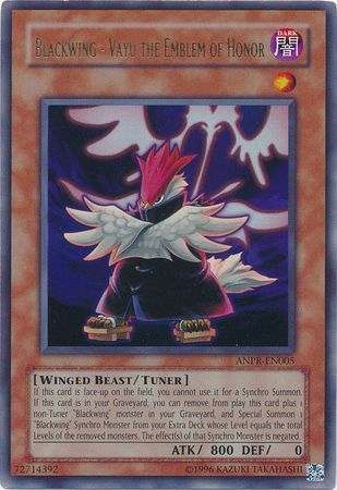 Blackwing - Vayu the Emblem of Honor - ANPR-EN005 - Ultra Rare Unlimited Ancient Prophecy [ANPR] Unlimited Singles