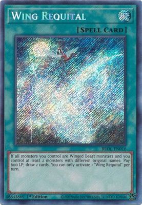 SH Wing Requital - BROL-EN016 - Secret Rare 1st Edition Brothers of Legend 1st Edition Singles