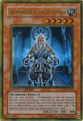 Grandmaster of the Six Samurai - GLD1-EN026 - Gold Rare Gold Series 1 (2008) [GLD1]