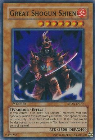 SH Great Shogun Shien - STON-EN013 - Super Rare 1st Edition Strike of Neos [STON] 1st Edition Singles