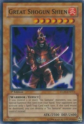 SH Great Shogun Shien - STON-EN013 - Super Rare 1st Edition Strike of Neos [STON] 1st Edition Singles