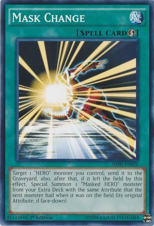 Mask Change - SDHS-EN022 - Common 1st Edition Structure Deck: HERO Strike 1st Edition Singles