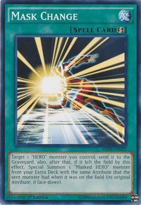 Mask Change - SDHS-EN022 - Common 1st Edition Structure Deck: HERO Strike 1st Edition Singles