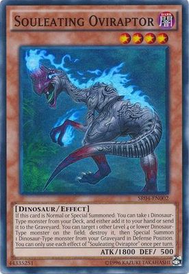 Souleating Oviraptor - SR04-EN002 - Super Rare Unlimited Structure Deck: Dinosmasher&#39;s Fury Unlimited Singles