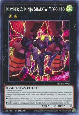 SH Number 2: Ninja Shadow Mosquito - BLCR-EN029 - Secret Rare 1st Edition Battles of Legend: Crystal Revenge 1st Edition Singles