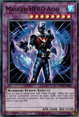 Masked HERO Acid - TOCH-EN045 - Super Rare 1st Edition Toon Chaos 1st Edition Singles