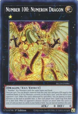 SH Number 100: Numeron Dragon - BLCR-EN084 - Secret Rare 1st Edition Battles of Legend: Crystal Revenge 1st Edition Singles