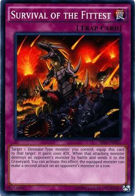 Survival of the Fittest - SR04-EN031 - Common Unlimited Structure Deck: Dinosmasher&#39;s Fury Unlimited Singles