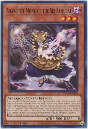Anarchist Monk of the Six Samurai - ROTA-EN019 - Common 1st Edition Rage of the Abyss 1st Edition Singles