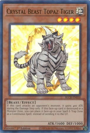 Crystal Beast Topaz Tiger - BLCR-EN050 - Ultra Rare 1st Edition Battles of Legend: Crystal Revenge 1st Edition Singles
