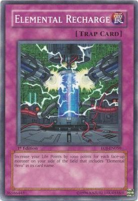 Elemental Recharge - EOJ-EN050 - Common 1st Edition Enemy Of Justice [EOJ] 1st Edition Singles
