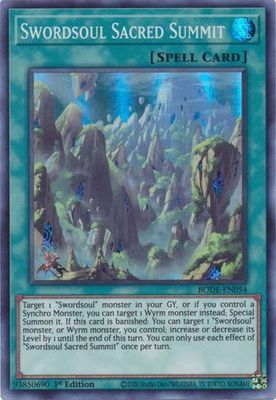 SH Swordsoul Sacred Summit - BODE-EN054 - Super Rare 1st Edition Burst of Destiny 1st Edition Singles
