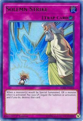 SH Solemn Strike - BLRR-EN102 - Ultra Rare 1st Edition Battles of Legend: Relentless Revenge Singles