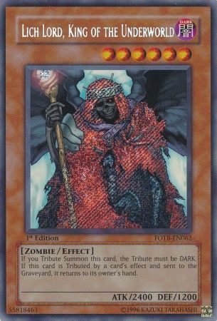 SH Lich Lord, King of the Underworld - FOTB-EN062 - Secret Rare 1st Edition Force of the Breaker [FOTB] 1st Edition Singles