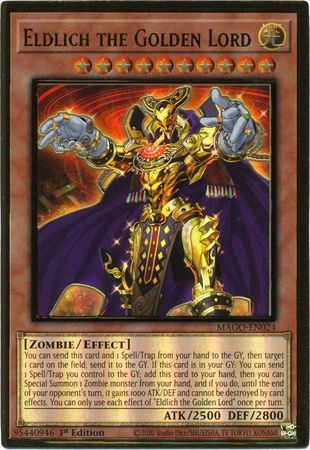 SH Eldlich the Golden Lord - MAGO-EN024 - Premium Gold Rare 1st Edition Maximum Gold 1st Edition Singles