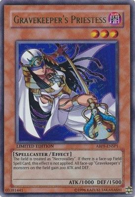 SH Gravekeeper&#39;s Priestess - ABPF-ENSP1 - Ultra Rare Yu-Gi-Oh! Promo Cards