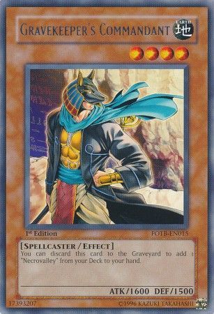 SH Gravekeeper&#39;s Commandant - FOTB-EN015 - Rare 1st Edition Force of the Breaker [FOTB] 1st Edition Singles