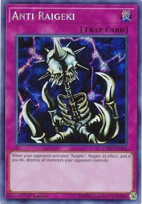 SH Anti Raigeki - LCKC-EN104 - Secret Rare 1st Edition Legendary Collection Kaiba 1st Edition Singles