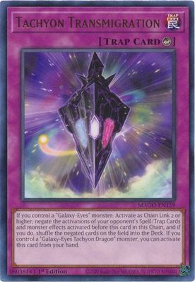 Tachyon Transmigration - MAGO-EN159 - Rare 1st Edition Maximum Gold 1st Edition Singles (espanol)