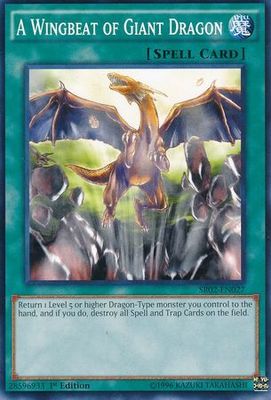 A Wingbeat of Giant Dragon - SR02-EN027 - Common 1st Edition Structure Deck: Rise of the True Dragons 1st Edition Singles