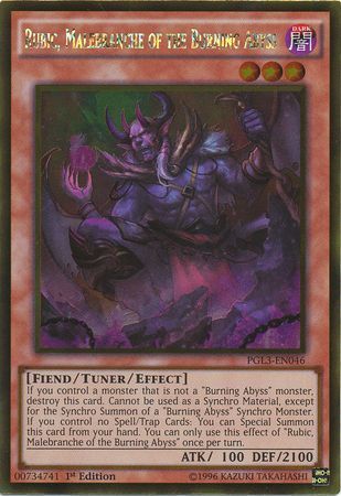 Rubic, Malebranche of the Burning Abyss - PGL3-EN046 - Gold Rare 1st Edition Premium Gold: Infinite Gold Singles